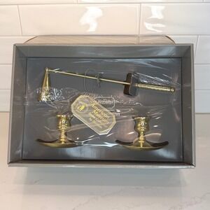 Baldwin Brass Candle Holder and Snuffer Set No. 7211 NEW